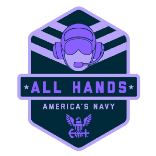 ALL HANDS icon patch from America's Navy's The Strike Group experience.